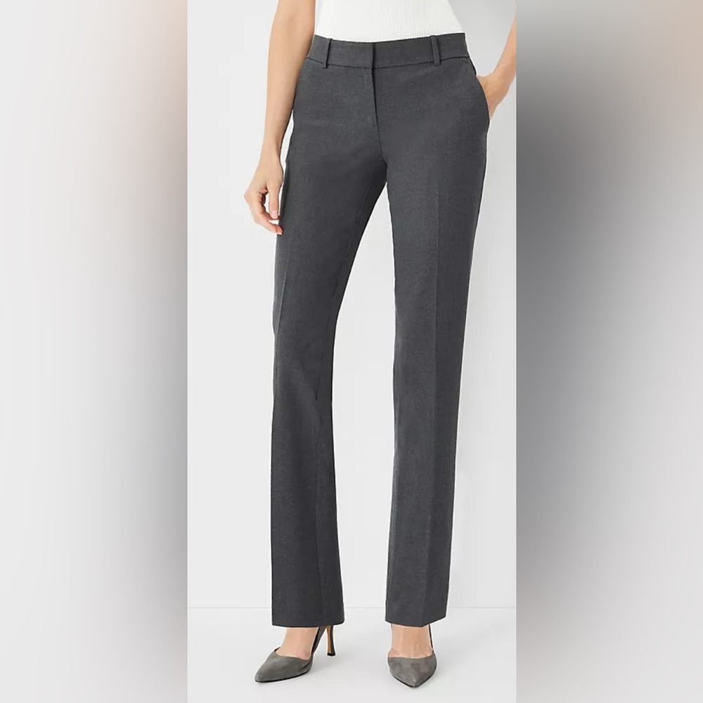 Ann Taylor Charcoal Straight Leg Pants